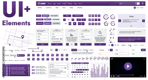 These graphic components provide a comprehensive approach to the development of interfaces that meet modern requirements for functionality and aesthetics in Internet resources.
