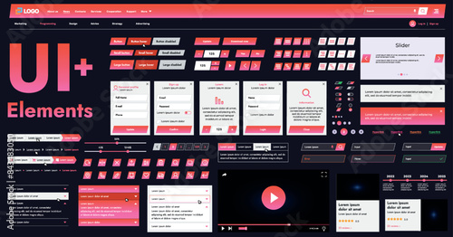 These graphic components provide a comprehensive approach to the development of interfaces that meet modern requirements for functionality and aesthetics in Internet resources.