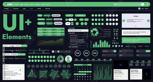 These graphic components provide a comprehensive approach to the development of interfaces that meet modern requirements for functionality and aesthetics in Internet resources.