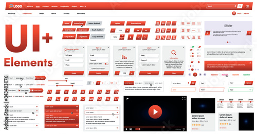 These graphic components provide a comprehensive approach to the development of interfaces that meet modern requirements for functionality and aesthetics in Internet resources.