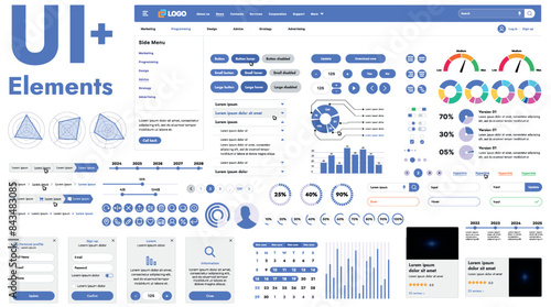 These graphic components provide a comprehensive approach to the development of interfaces that meet modern requirements for functionality and aesthetics in Internet resources.