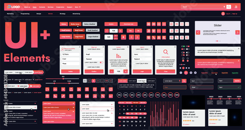 These graphic components provide a comprehensive approach to the development of interfaces that meet modern requirements for functionality and aesthetics in Internet resources.