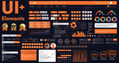 These graphic components provide a comprehensive approach to the development of interfaces that meet modern requirements for functionality and aesthetics in Internet resources.