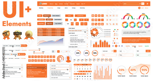These graphic components provide a comprehensive approach to the development of interfaces that meet modern requirements for functionality and aesthetics in Internet resources.