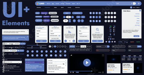 These graphic components provide a comprehensive approach to the development of interfaces that meet modern requirements for functionality and aesthetics in Internet resources.
