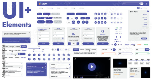 These graphic components provide a comprehensive approach to the development of interfaces that meet modern requirements for functionality and aesthetics in Internet resources.