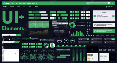 These graphic components provide a comprehensive approach to the development of interfaces that meet modern requirements for functionality and aesthetics in Internet resources.