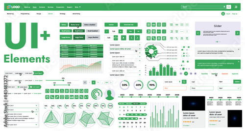 These graphic components provide a comprehensive approach to the development of interfaces that meet modern requirements for functionality and aesthetics in Internet resources.