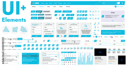 These graphic components provide a comprehensive approach to the development of interfaces that meet modern requirements for functionality and aesthetics in Internet resources.