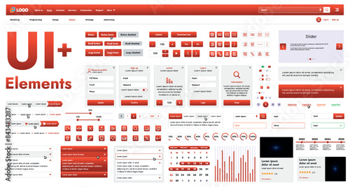 These graphic components provide a comprehensive approach to the development of interfaces that meet modern requirements for functionality and aesthetics in Internet resources.