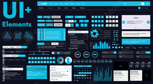 These graphic components provide a comprehensive approach to the development of interfaces that meet modern requirements for functionality and aesthetics in Internet resources.