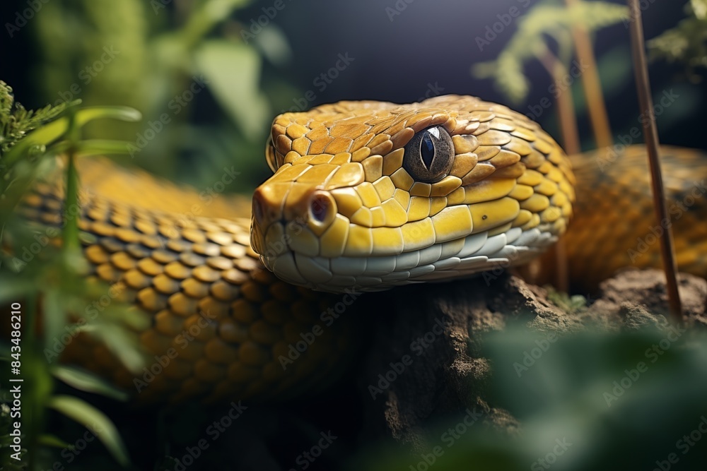 Obraz premium snake in the grass