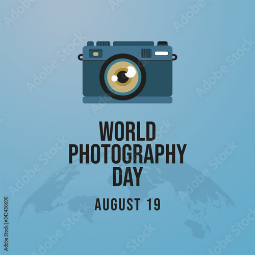 vector graphic of World Photography Day ideal for World Photography Day celebration.