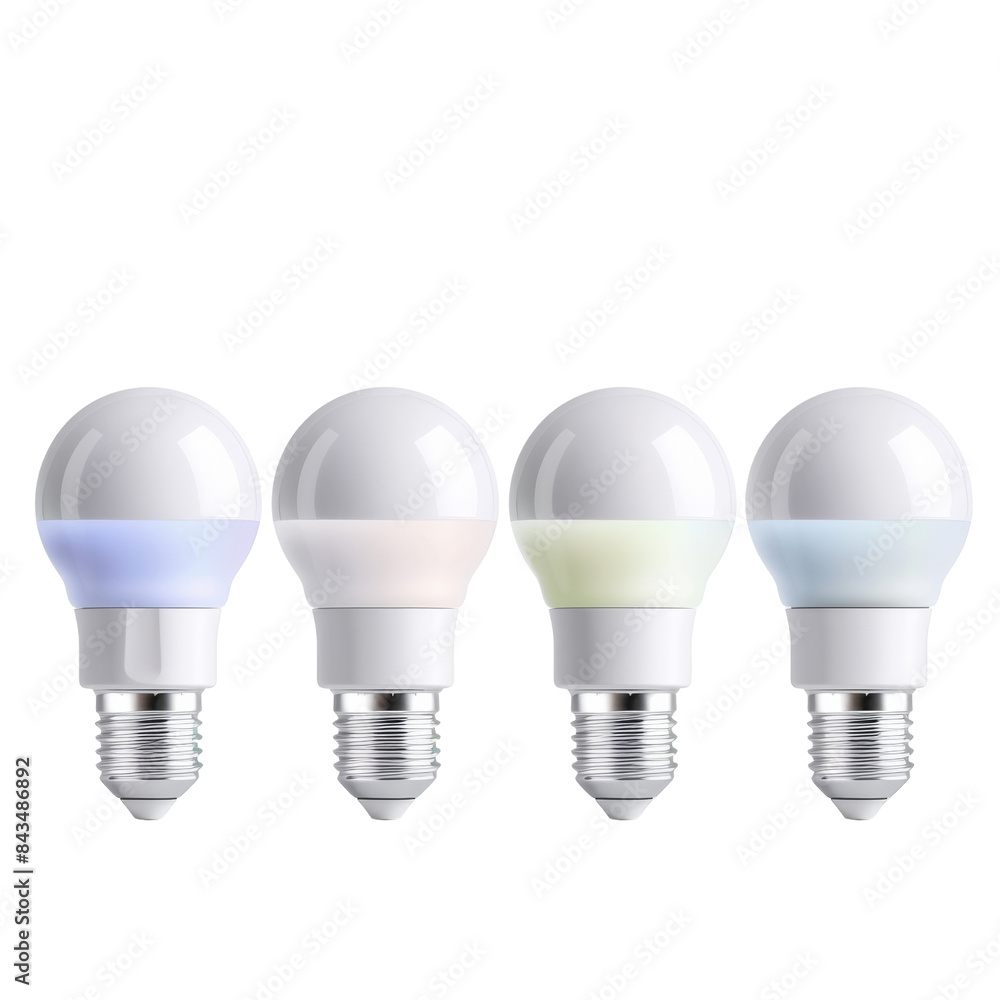 Illuminating Connectivity: Smart LED Bulbs with Wi-Fi Isolated On Transparent Background Illuminating Connectivity: Smart LED Bulbs with Wi-Fi Isolated On Transparent Background