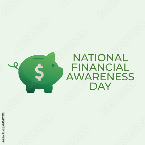 vector graphic of National Financial Awareness Day ideal for National Financial Awareness Day celebration.
