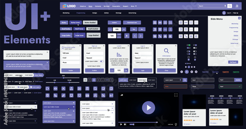 These graphic components provide a comprehensive approach to the development of interfaces that meet modern requirements for functionality and aesthetics in Internet resources.