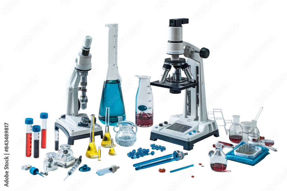 Solitude in Science: STEM Kits Close-Up Isolated On Transparent Background Solitude in Science: STEM Kits Close-Up Isolated On Transparent Background