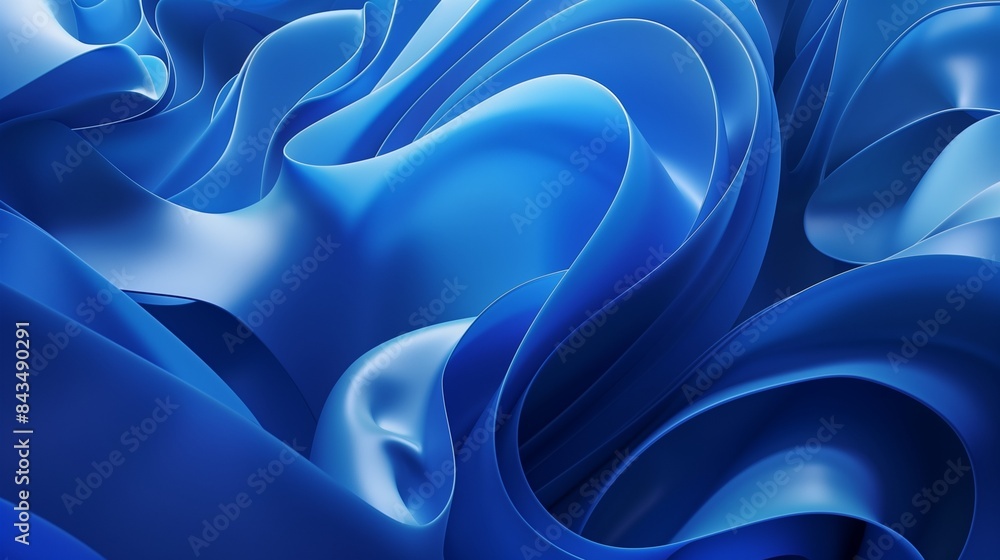 Fototapeta premium Beautiful Abstract 3D Background with Smooth Silky Shapes,