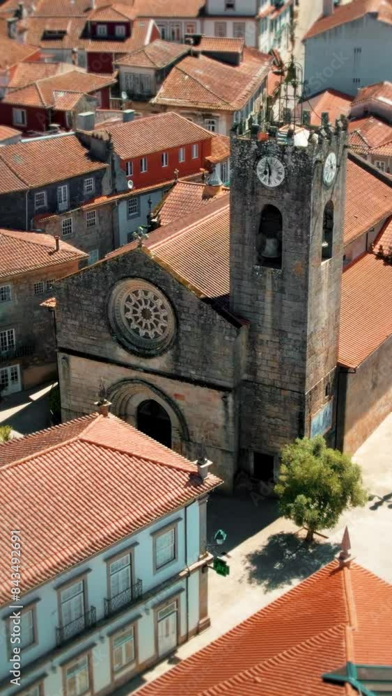European village center cathedral drone view.
Shot in Ponte de Lima, Portugal on a peaceful and sunny summer afternoon. European village center cathedral drone view.
Shot in Ponte de Lima, Portugal on a peaceful and sunny summer afternoon.