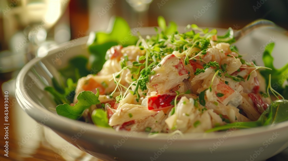salad with salmon and avocado