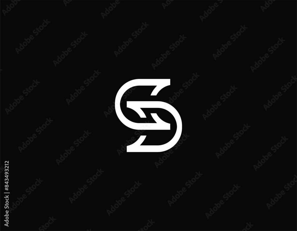 Letters CD or S knot logo design idea with eps ten on black background. Letters CD or S knot logo design idea with eps ten on black background.