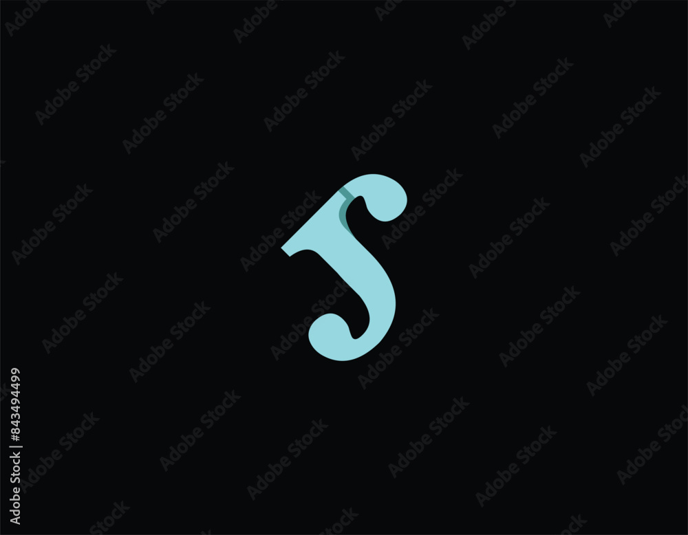 Naklejka premium Alphabet letters Initials Monogram logo JS or SJ, J and S. Illustration vector