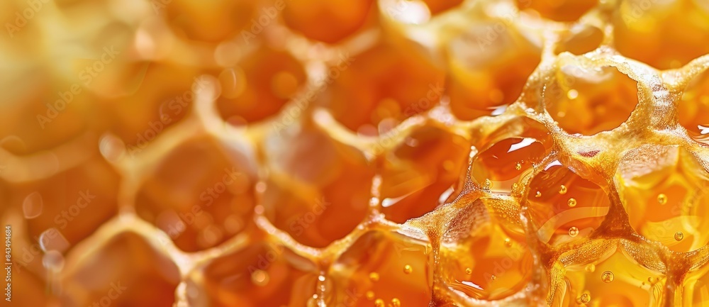 Honeycomb with visible dripping. Honeycomb with visible dripping.