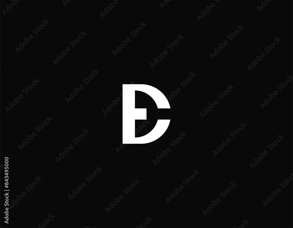 Minimal elegant letter ED or EC logo. This logo icon incorporate with letter E and D or EC in the creative way. Minimal elegant letter ED or EC logo. This logo icon incorporate with letter E and D or EC in the creative way.