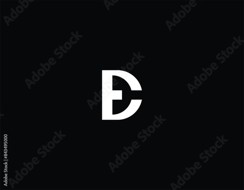 Minimal elegant letter ED or EC  logo. This logo icon incorporate with letter E and D or EC in the creative way.