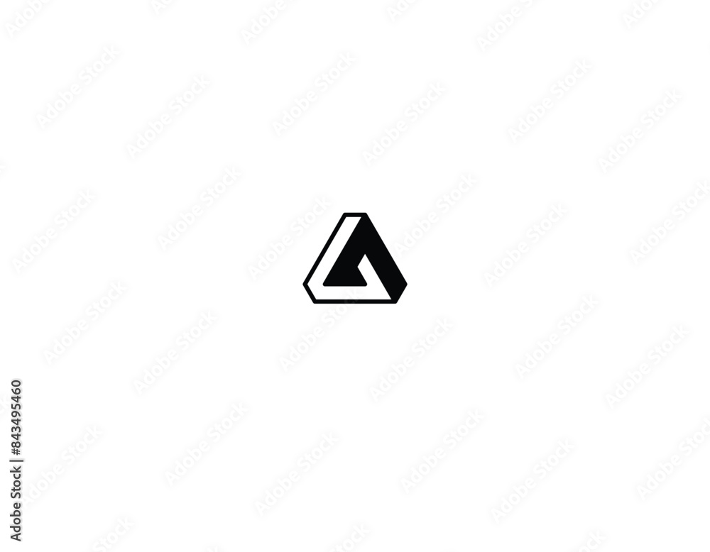 Letter G or AG isometric triangle logo design with eps 10. Letter G or AG isometric triangle logo design with eps 10.