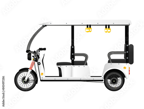 Vector Illustration of Electric Rickshaw