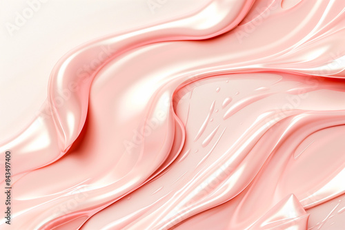 Cosmetic smear cream texture on pastel background