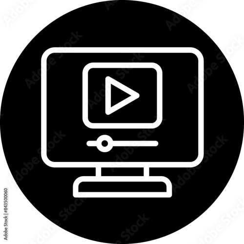 Video Streaming vector icon style