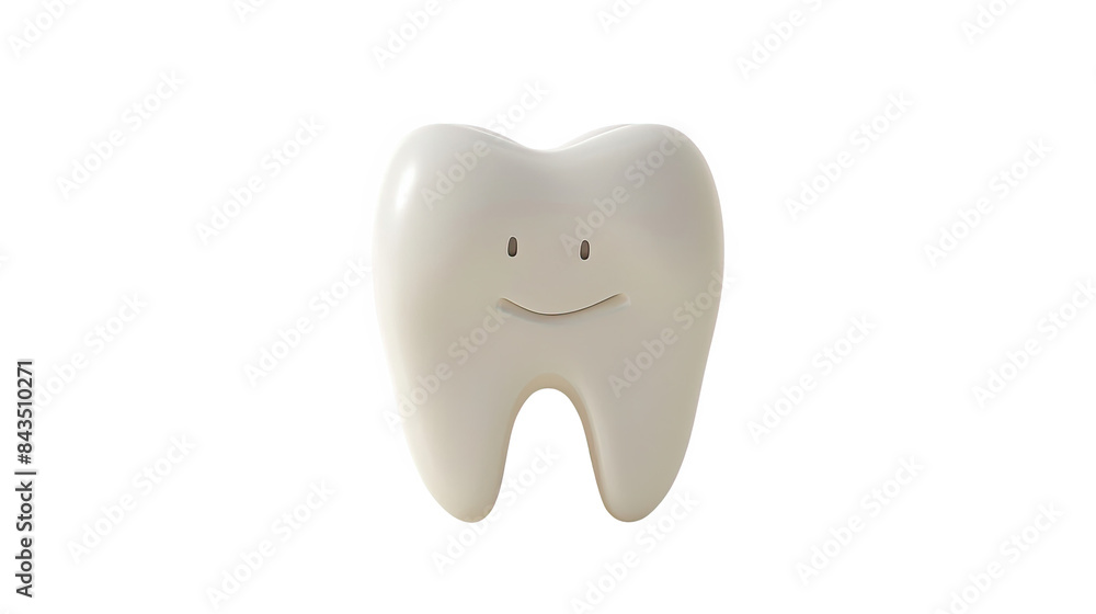 A cartoon tooth with a smiling face isolated on a black background. Perfect for dental hygiene and oral health concepts. A cartoon tooth with a smiling face isolated on a black background. Perfect for dental hygiene and oral health concepts.
