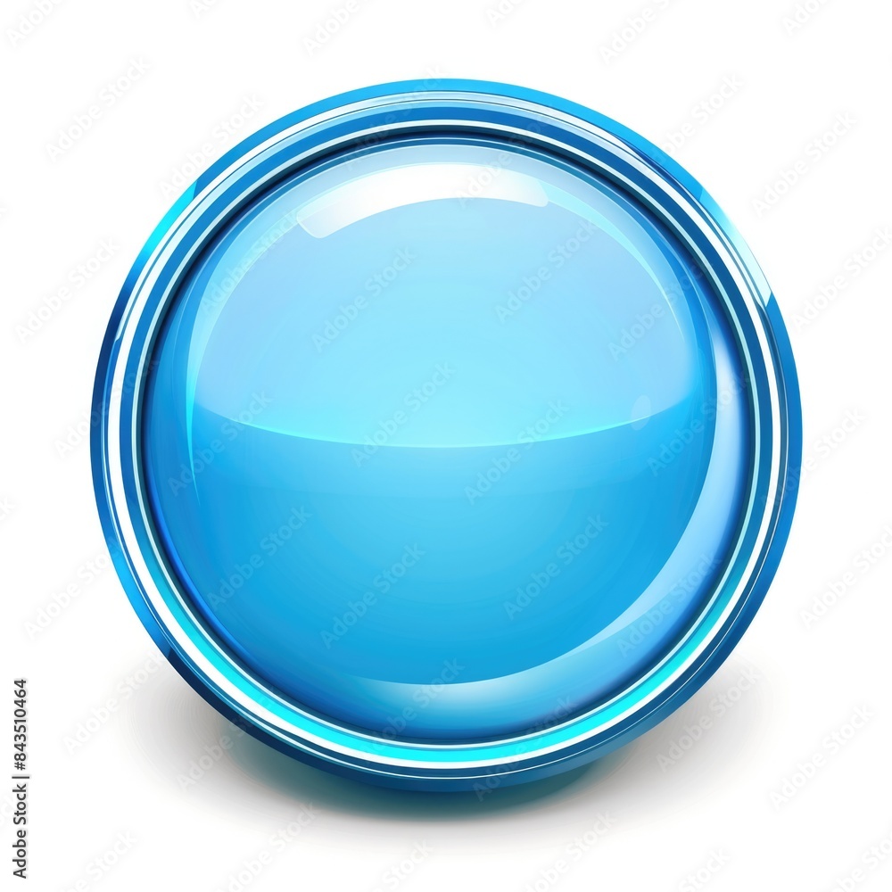 Blue Circle Button Icon for News on White Background - Multimedia Web Design Element Blue Circle Button Icon for News on White Background - Multimedia Web Design Element