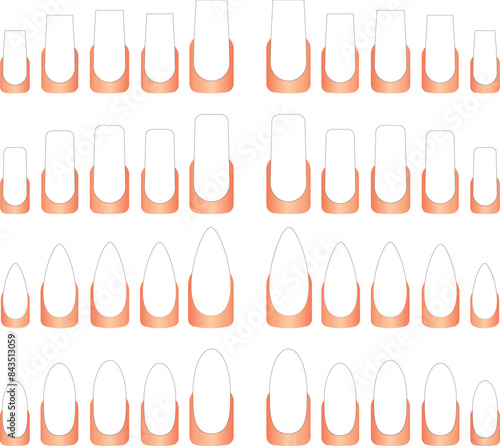 Vector illustration design nail on white background