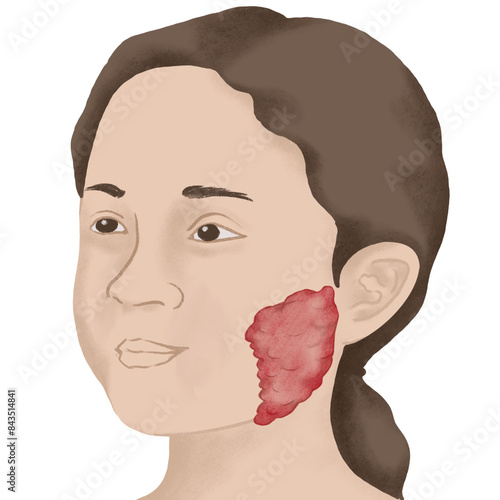 Quadro em tela parotitis mumps