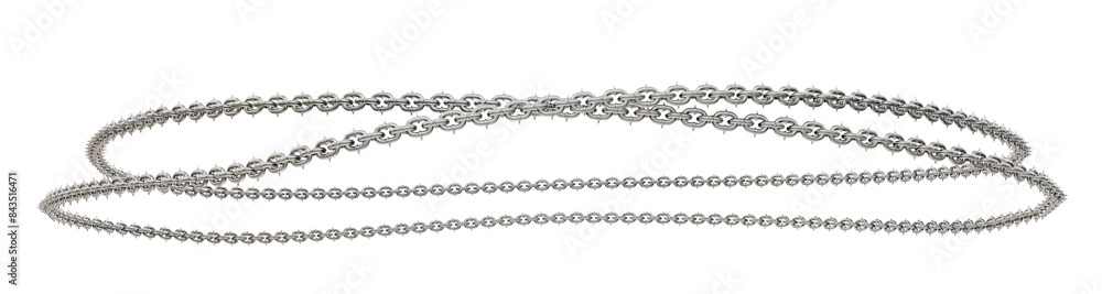 Explore the unexpected in this 3D render. Sharp steel chains defy expectations, forming graceful shapes for boundary-pushing art and fashion (transparent background). Explore the unexpected in this 3D render. Sharp steel chains defy expectations, forming graceful shapes for boundary-pushing art and fashion (transparent background).