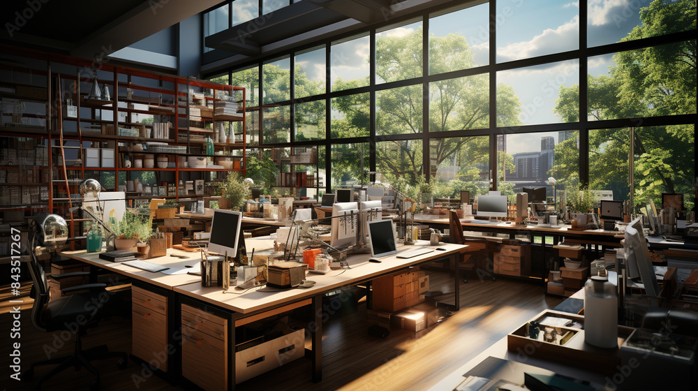 render desk office render desk office