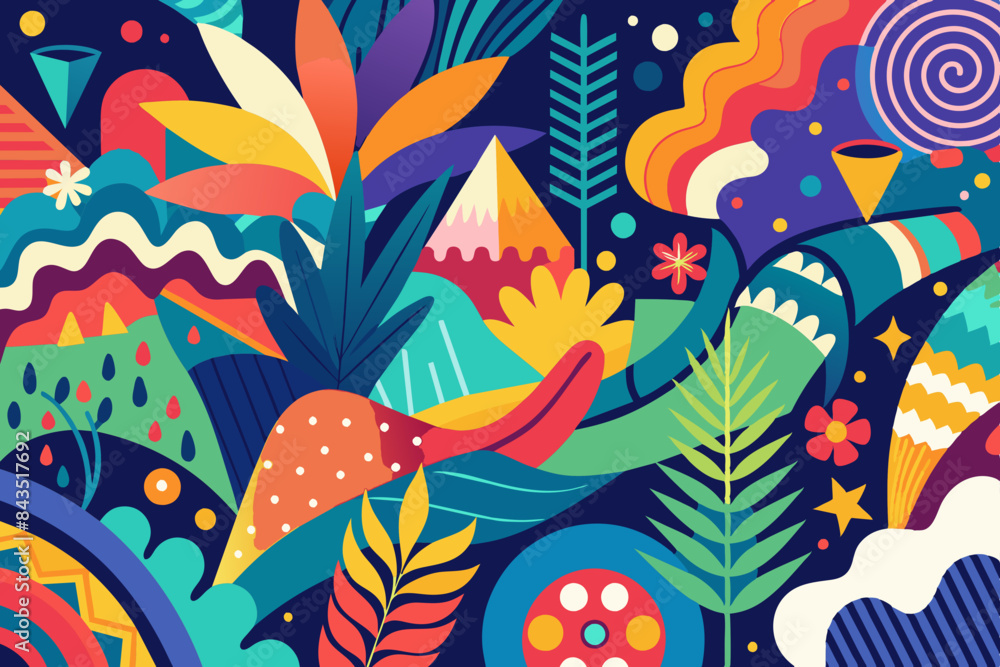 background with sketched abstract shapes in bold and bright colors background with sketched abstract shapes in bold and bright colors