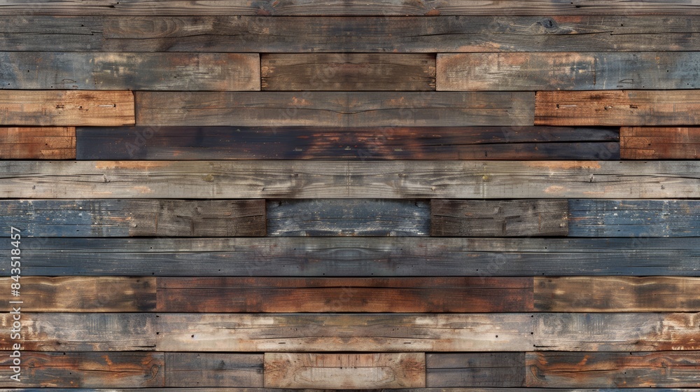 Weathered Wooden Planks with Mixed Tones Weathered Wooden Planks with Mixed Tones