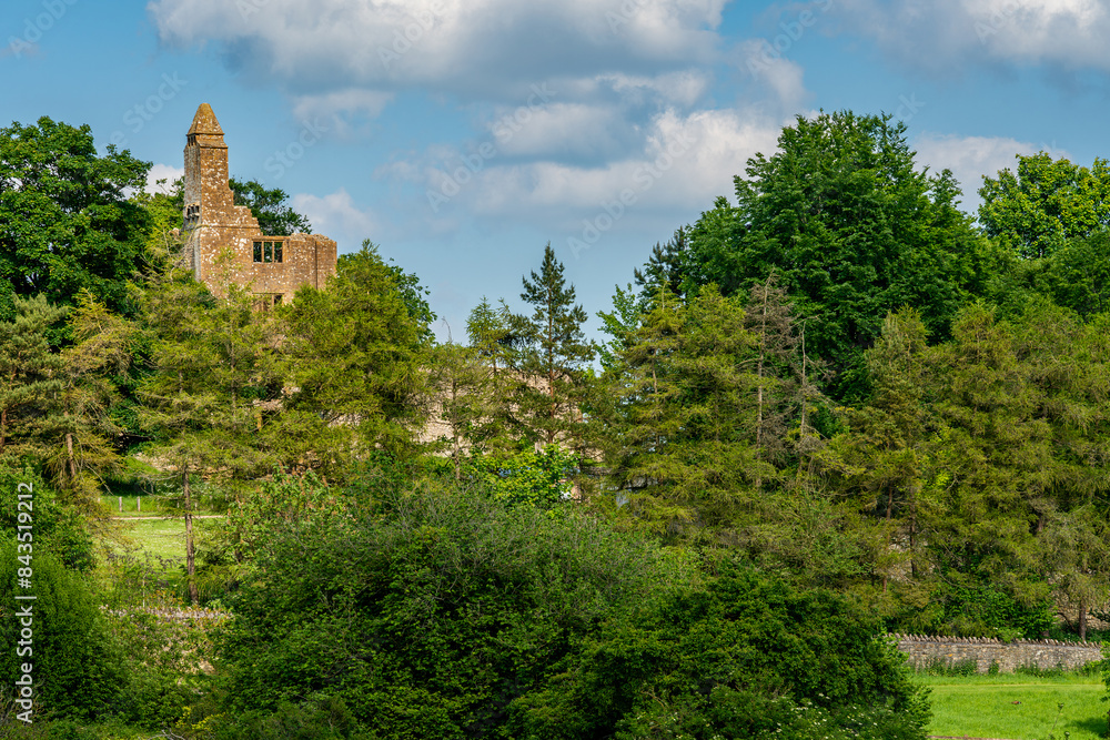 Sherborne Old Castle, remains of ancient castle seen from the park Sherborne Old Castle, remains of ancient castle seen from the park