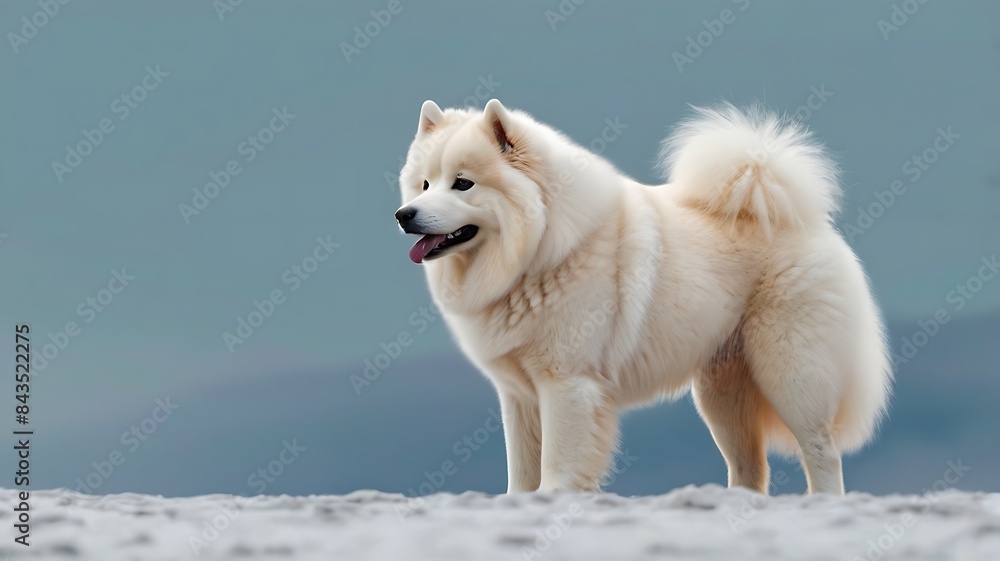 Samoyed Silhouette in Minimalist Design Samoyed Silhouette in Minimalist Design
