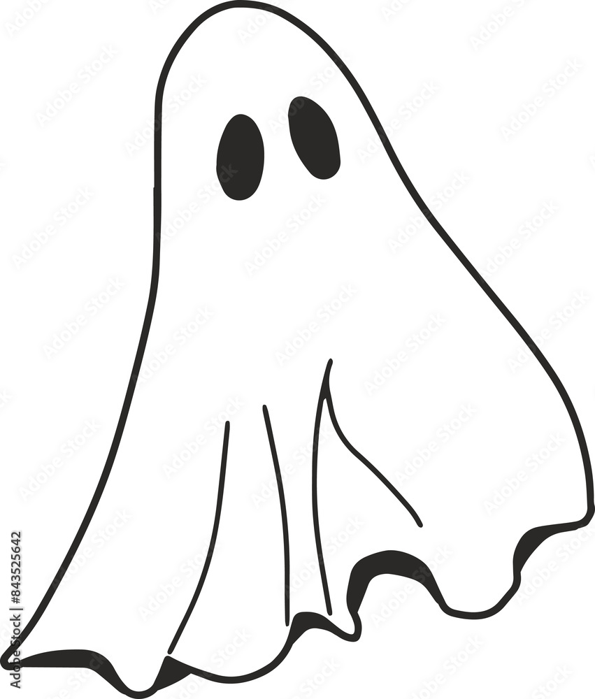 cartoon caped ghost, fun, halloween, line drawing, wear white, coloring book, illustration cartoon caped ghost, fun, halloween, line drawing, wear white, coloring book, illustration