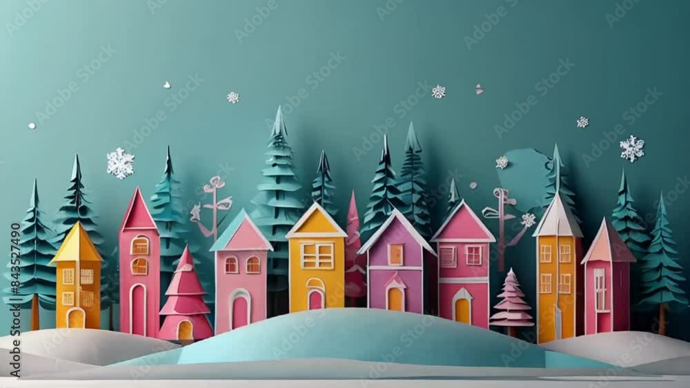 Winter houses, paper style