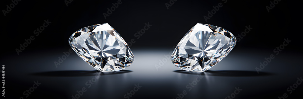 Shiny diamond gems isolated on black background Shiny diamond gems isolated on black background
