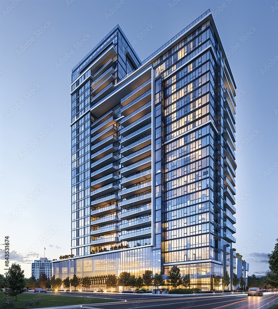 architectural rendering, exterior view architectural rendering, exterior view