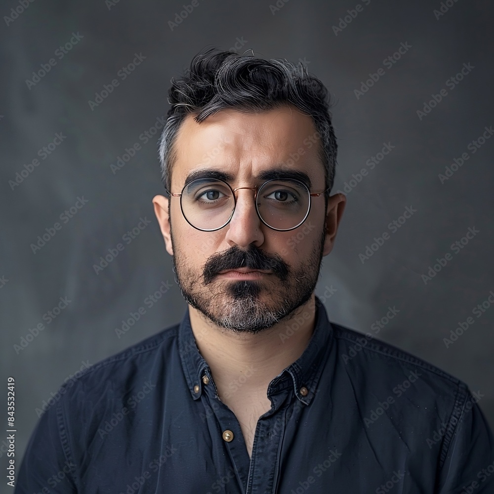 portrait of a man with glasses portrait of a man with glasses