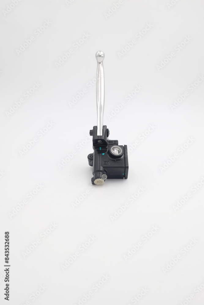 motorcycle left brake lever isolated on a white background motorcycle left brake lever isolated on a white background