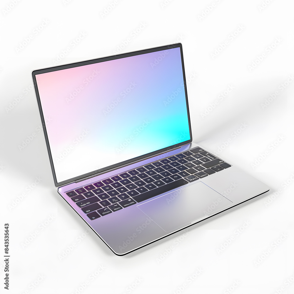Laptop mock up isolated on white background Laptop mock up isolated on white background